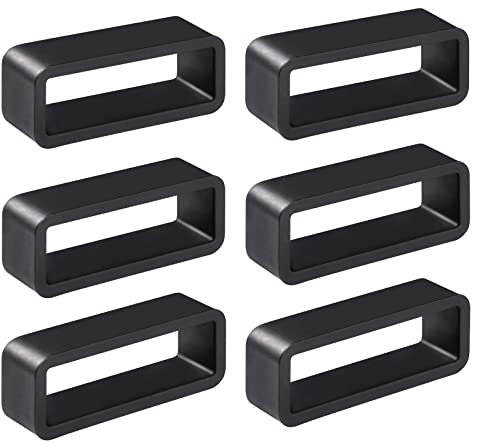 BISONSTRAP Passant pour Bracelet de Montre, 6 Pièces Bracelets de Montre en Silicone Boucles de Remplacement, 22mm