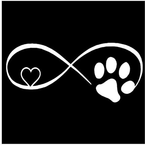 SAPHON 3D Hunde Aufkleber Autoaufkleber 15Cm Hund Katze Pfote Liebe Auto Aufkleber Lustige wasserdichte Sonnencreme Windows Aufkleber Auto Laptop Motorrad Zubehör PVC,
