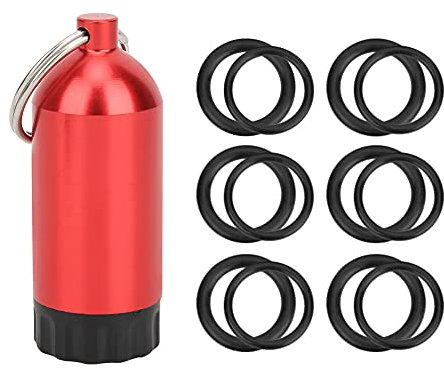 Diving Cylinder Valve O Set for Mini Storage Bottle OR MT02, Red, Includes 12 Durable Rings