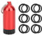KIMISS Scuba O Ring Halter Scuba Viton O Ring Kit Tauchflasche Ventil Dichtungsring O Ringe Mini Zylinder Aufbewahrungsflasche oder Mt02 (Silber) (Rot)