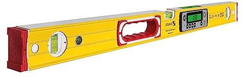 STABILA Elektronik-Wasserwaage TECH 196 DL - digitale Wasserwaage wasser- und staubdicht nach IP 67, 2 Digital-Displays, kalibrationsfrei mit Tasche, 81 cm