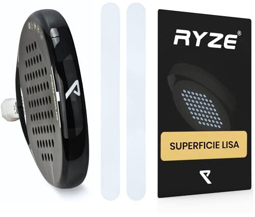 RYZE Protector Pala de Padel Transparente - Superficie Lisa - Protectores de Padel en Pack de 2 - Material Resistente y Elástico - Protector para Raqueta de Padel - Mínimas Burbujas de Aire