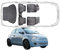Trimak Passgenau 3D Fussmatten & Kofferraumwanne Auto Set Kompatibel mit FIAT 500e Elektro 2020-2024 Auto Zubehör Gummimatten & Kofferraummatte Autos Allwetter Geruchlos rutschfest Schwarz