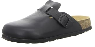Natural Sense Unisex Hausschuhe Clog Leder schwarz 1095023