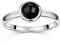 Materia Edelstein Ring Silber 925 Onyx schwarz SR-22-56