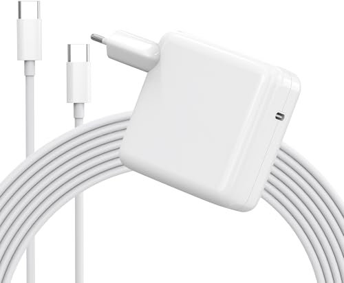 PAEBAI+ 70W USB C Ladegerät GaN Type C Ladekabel für MacBook Air MacBook Pro 13 14 15 16 Zoll 2024 2023 2022 2021 2020, M1 M2 M3 Laptop Schnell Netzteil mit 2M/6.6FT USB-C Kabel