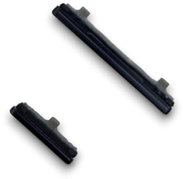 jbTec Lautstärke EIN/Aus Tasten Set kompatibel mit Samsung Galaxy S20 / S20+ Plus - Ersatz Buttons Knöpfe, Farbe:Schwarz
