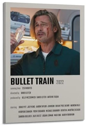 Zamou Leinwand-Poster, Motiv: Bullet Train, dekoratives Wohnzimmer-Poster, Schlafzimmer-Poster, 20 x 30 cm, Rahmenstil