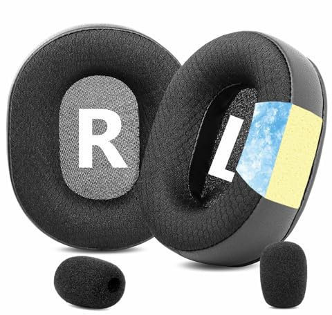 TaiZiChangQin G Pro X Kühlgel-Ohrpolster, Ersatz kompatibel mit Logitech G Pro X G Pro X 2 Kopfhörer-Upgrade-Ohrpolster, Mikrofon-Schaumstoff-Set