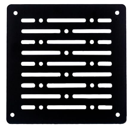 JOIMA - Rejilla de Ventilación Cuadrada Fabricada en Aluminio Plano. Cortada a Laser. Modelo MIGUEL TURRA. 30 CM ANCHO x 30 CM ALTO. Fabricación bajo Pedido