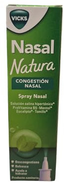 VICKS NASAL NATURA SPRAY NASAL 20 ML[solución salina hipertónica al 3%] [ mentol, eucalipto, y tomillo]