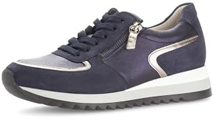 Gabor Damen Low-Top Sneaker, Frauen Halbschuhe,schnürschuhe,schnürer,straßenschuhe,Strassenschuhe,Sportschuhe,Blue/Fucile,40.5 EU / 7 UK