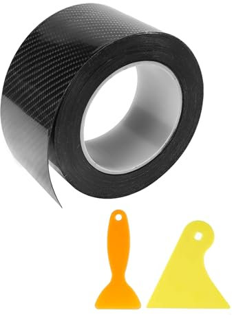Flaconi Carbon Folie Auto,Schwarze Folie Selbstklebend,Karbon Folie für Auto,Auto Schutzfolie,Klebefolie Auto Außen,Lackschutzfolie Auto,Geeignet für Auto Fahrrad Motorrad Einstiegsleisten Schutz