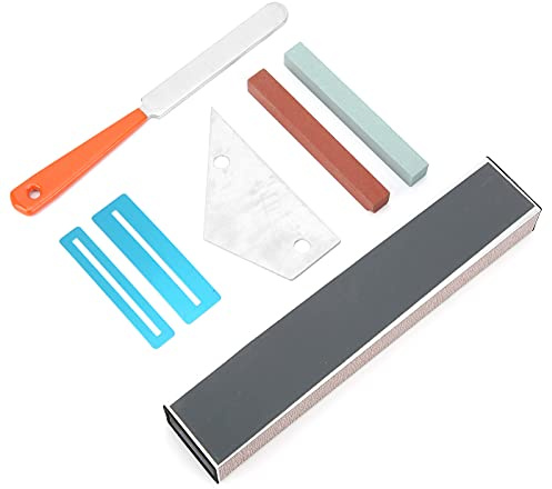 Yosoo Health Gear Professionelles Gitarren-Werkzeug-Set für Reparatur, Wartung und Einrichtung, Enthält Bündelkrönungsfeile, Dichtung, Schleifstein, Reinigungs- und Polierzubehör