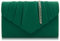 Milisente Clutch Damen Elegante Wildleder Clutch Umschlag Crossbody Klassisch Clutch Tasche Abendtasche klein umhängetasche(NGrün)