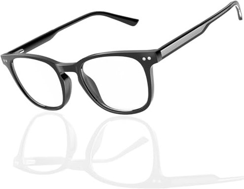 Epavouos Lesebrille Blaulichtfilter mit Sehstärke klare Sicht Komfortabel und langlebig 8087 (Schwarz, 1, x)
