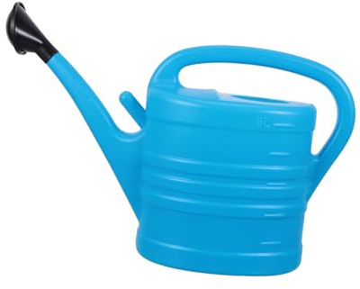 Garneck Annaffiatoio in Plastica 5l Doccetta, Manico Ergonomico e Portata D'acqua Ampia, per Fiori e Alberi in Casa e Giardino Colore Casuale