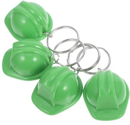 ULTECHNOVO 4stücke Bauhelm-schlüsselanhänger Miniatur Helm Schlüsselanhänger Bau Party Favors Bauhelm Hut Bau Thema Geburtstag Party Zubehör