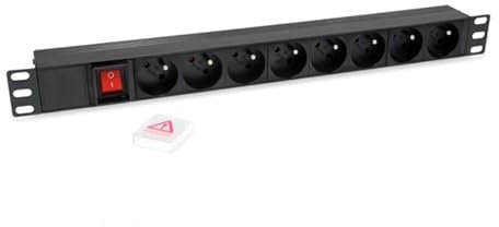 Bloc d'alimentation - multiprise Rack 19 1U avec 8 Prises et Interrupteur, idéale pour gérer l'énergie dans Les environnements électriques.