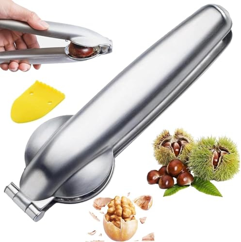 YARUJING Alicates Castañas Pelador De Castañas De Acero Inoxidable Abridor Castañas Chestnut Cutter Opener Multifunción Manual Chestnut Cutter para Castañas,Nueces,Avellanas y Otros Frutos Secos