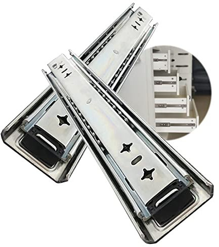 Heavy Duty Industrial Slides Rails - 1-Pair Ball Bearing Full Extension Runners - Detachable - Side Mount - Load 80-140kg - 3-Section Telescopic Slide Rail (Size : 36 Inch(900 mm))