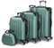 LALAHO Kofferset 4 teilig Hartschale, Koffer Set aus ABS, Reisekoffer mit Rollen Groß, Hartschalenkoffer Set, Koffer & Trolleys mit Kosmetikkoffer - Türkis