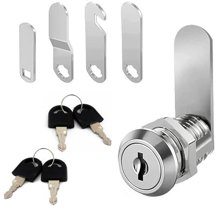 10 Pieces Cam Lock,Cabinet Locks with Key,Locker Locks,Cabinet Lock,Letter Box Lock,for Letterbox Letter Box Lever Furniture Drawers Cupboard Door Locker Dresser Post Box