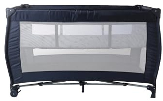 VERTBAUDET Klappbett für Babys, 2 Höhen, Marineblau, TU