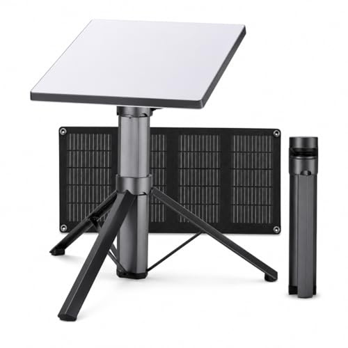 Elfcam - Kit Batterie Portable Compatible Starlink Mini 166,5Wh 45000mAh avec Panneau Solaire Pliable 40W, Sortie DC 30V, USB-C PD 65W, Alimentation Nomade pour Camping, Van, Randonnée et Urgence
