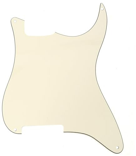 Musiclily 4 Löcher Gitarre Schlagbrett Rohmaterial ST Pickguard für Strat Style E-Gitarre,3 lagig Crème
