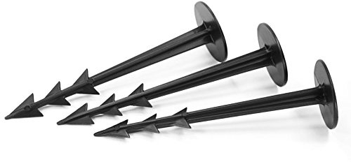 GardenPlast GardenPEG Befestigungsstifte für den Boden/Bodenlandschaftsbezug Pins 125 mm 100 teilig, schwarz, 3.8 x 3.8 x 12.5 cm, 01-021