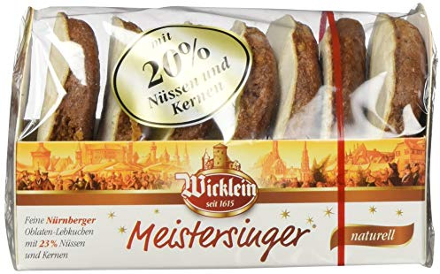 Wicklein Feine Nürnberger Meistersinger Oblaten-Lebkuchen, naturell, 7er-Pack (7x200g)