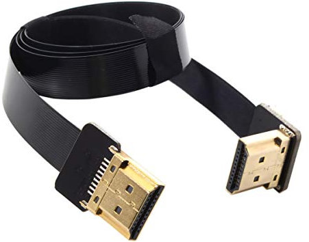 JSER CYFPV - Cavo piatto FPV HDMI maschio ad angolo fino 90D HDMI maschio HDTV FPC per FPV HDTV Multicopter Fotografia aerea (0,5 m)