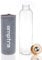 amptra 2X Trinkflasche to go Glas grau je 550ml inkl. Neoprenhülle Sportflasche
