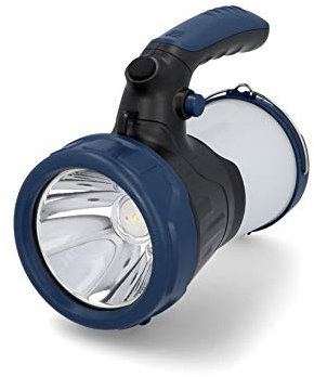 CARTREND 10286 LED Handscheinwerfer bis 350 Lumen, Li-Ion Akku, Handlampe mit 2 Helligkeitsstufen USB-Ladung für Camping