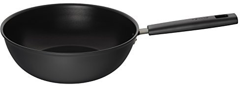 Fiskars Wokpfanne, Ø 28 cm, Füllmenge: 4,5 Liter, Für alle Kochfelder geeignet, Aluminium/Kunststoff, Kratzfest, Antihaftbeschichtung, Hard Face, Schwarz, 1052233