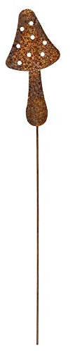 Manufaktur Lichtbogen Edelrost Gartenstecker Pilz 69 cm Rost Gartendeko