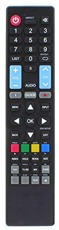 Replacement Remote Control Compatible for JVC LT-32C485 32 LED TV with Built-in DVD Player