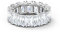 Swarovski Matrix Vittore Ring, Rechteckschliff, Weiß, Rhodiniert
