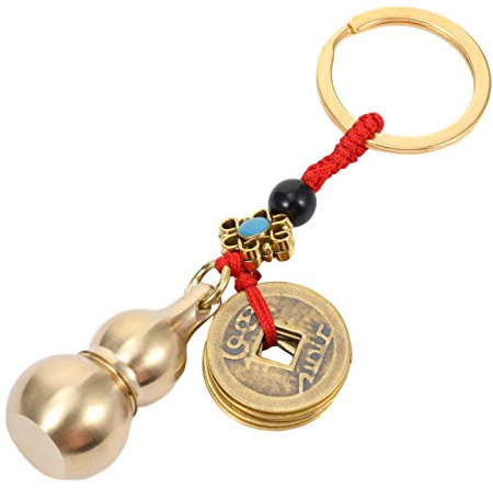 Feng Shui Messing Wu Lou Kürbis Schlüsselbund Chinesisch Feng Shui Münzen für Viel Glück Glück Reichtum Wohlstand Erfolg Wohnwagen