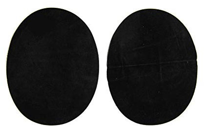 celloexpress Iron on/Sew on Faux Suede Elbow Patch (Black, 1 Pair)