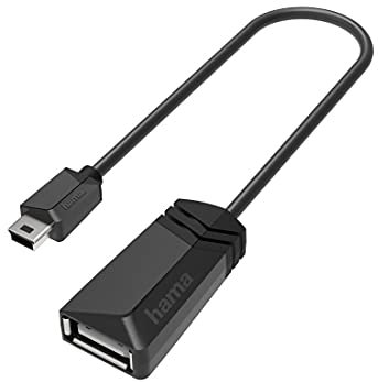 Hama USB OTG Adapter, Mini USB Stecker – USB A Buchse (Adapter zum Anschluss von Mini USB Geräten wie Tablet an z.B. Drucker, Mini-USB auf USB-Adapter mit Datenübertragung 480 Mbit/s, USB 2.0)