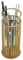 Schirmständer Goldener Metall-Regenschirm-Stand, Hotel-Büro-Café-Eingang Dekoration Regenschirm-Ständer mit 4 Haken, Cane Cue-Regenschirm Aufbewahrungs-Eimer (Color : Gold)