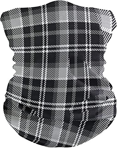 Tartan À Carreaux Noir Blanc À Carreaux Bandeau Foulard Masque Écharpe Bandana Femmes Hommes Headwraps Bandeaux de Magique Cagoules pour Sport