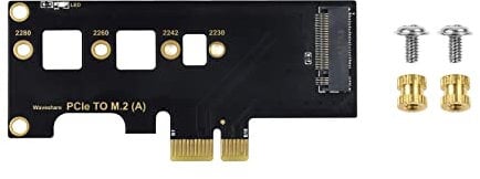 Waveshare PCIe to M.2 Adapter Supports Raspberry Pi Compute Module 4 Adapter for NVMe Protocol M.2 SSD Faster Reading/Writing Improving Efficiency
