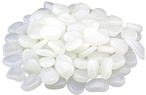 Kavolet 500 Stück Bunt Leuchtsteine, Leuchtsteine Kieselsteine, Garten Kieselsteine, Leuchtkiesel Floureszierende Pebble Steine für Halloween Aquarium Garten Flur Kinderzimmer Dekoration