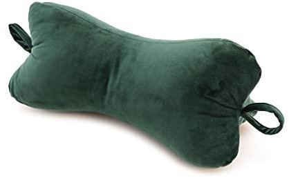 H&F | Kissen Kopfkissen Lesekissen Leseknochen Nackenkissen Nackenrolle Knochenkissen Reisekissen Waschbar, für Bett, Sofa 2-er Set | Farbe: Grün
