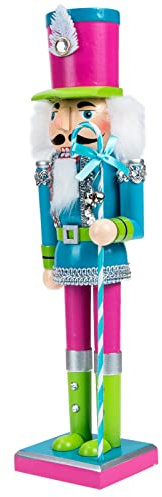 VALICLUD Christmas Nutcracker Soldier Figures Wooden Nutcracker Christmas Decorations 38cm Xmas Decoration Ornament