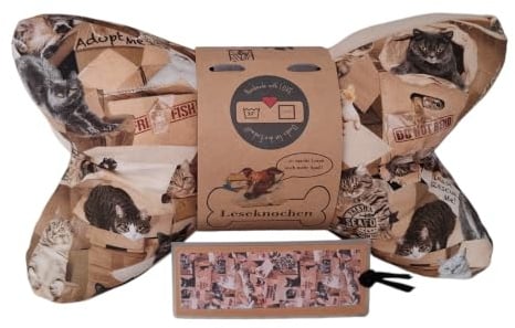 Bastel-Stall by Wetzel Leseknochen Katzen im Karton Gr. M mit Lesezeichen