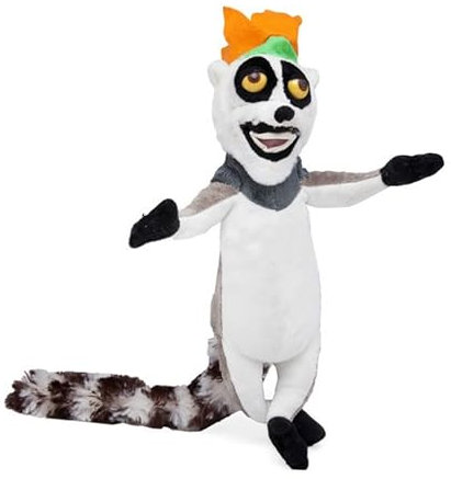OMECAR Film Die Pinguine aus Madagascar Plüschtier-Sets Niedliche Cartoon-Flusspferd-Giraffe-Löwe-Kissen-Stofftier-Puppe für Kindergeschenk 25 cm Lemuren